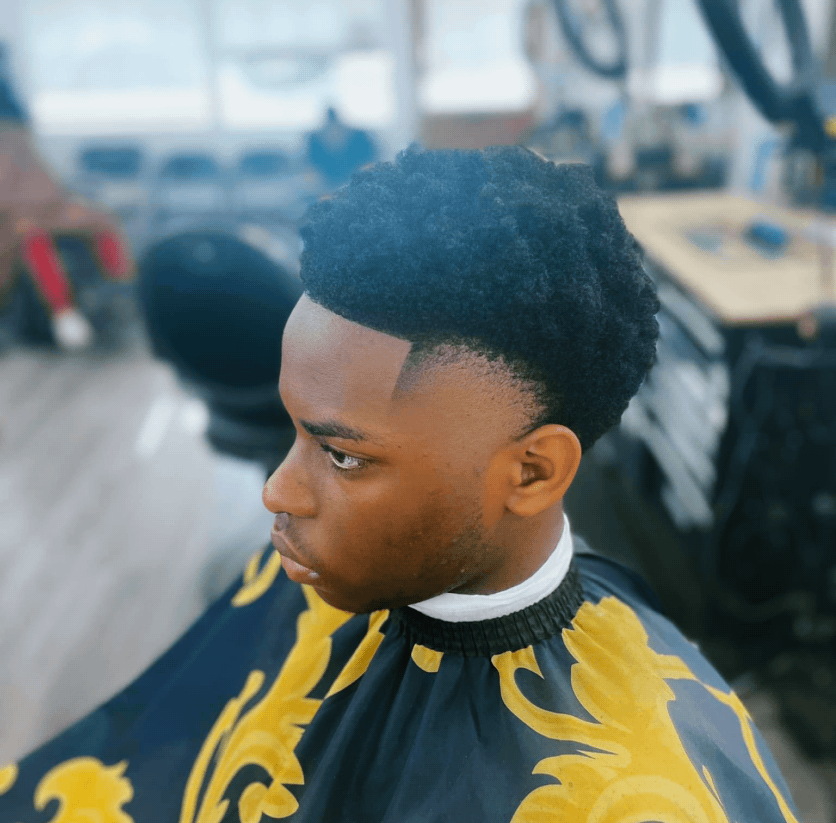 High Razor Fade with Clean Hairline